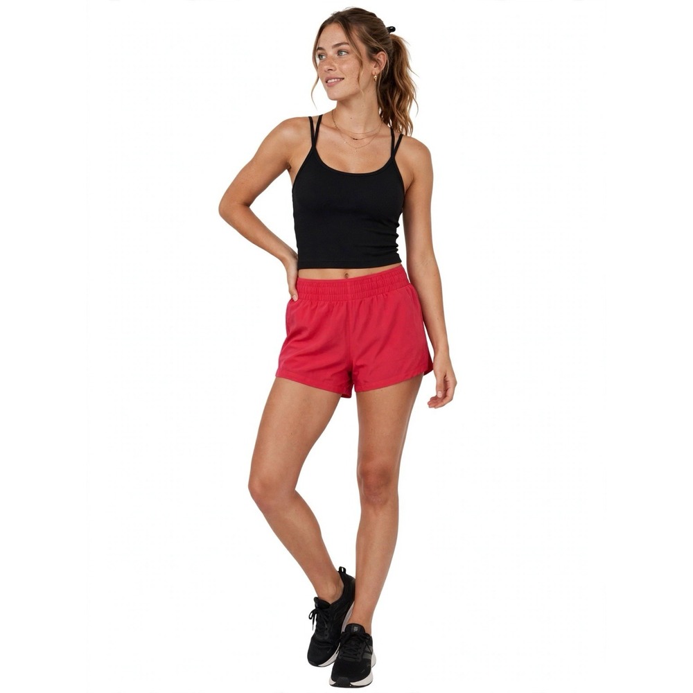Fabletics Red Running Shorts Medium Elastic Waist Athletic Workout